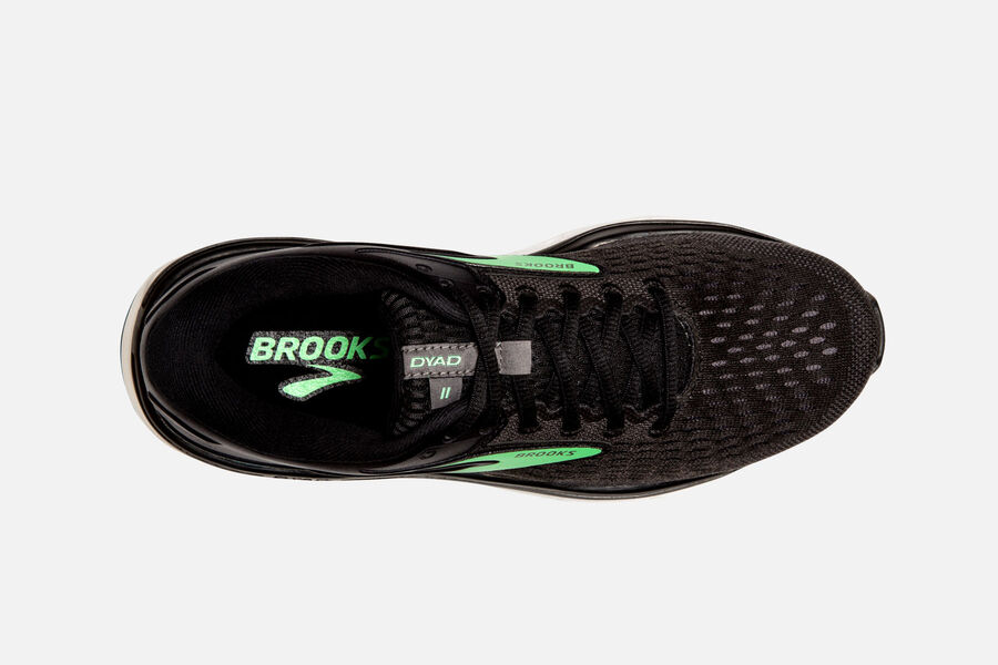 Brooks Running Shoes Womens Black/Green - Dyad 11 Road - 1687-RDAST